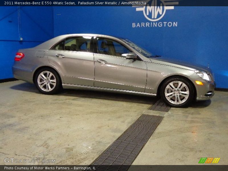 Palladium Silver Metallic / Almond/Mocha 2011 Mercedes-Benz E 550 4Matic Sedan