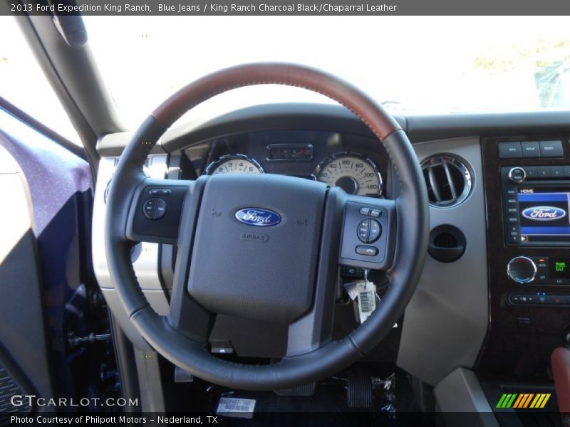 Blue Jeans / King Ranch Charcoal Black/Chaparral Leather 2013 Ford Expedition King Ranch
