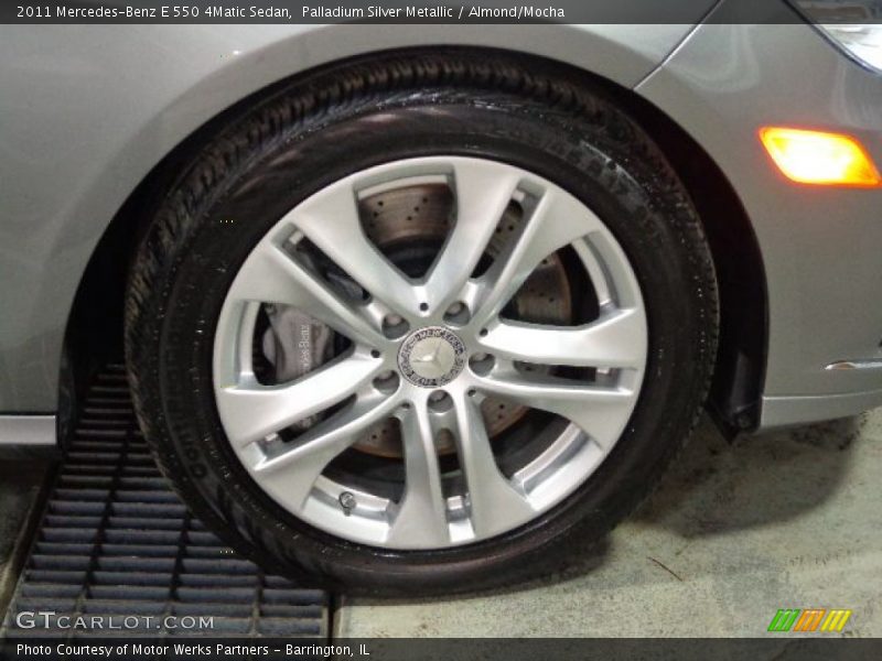 Palladium Silver Metallic / Almond/Mocha 2011 Mercedes-Benz E 550 4Matic Sedan