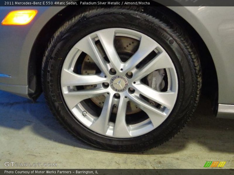 Palladium Silver Metallic / Almond/Mocha 2011 Mercedes-Benz E 550 4Matic Sedan