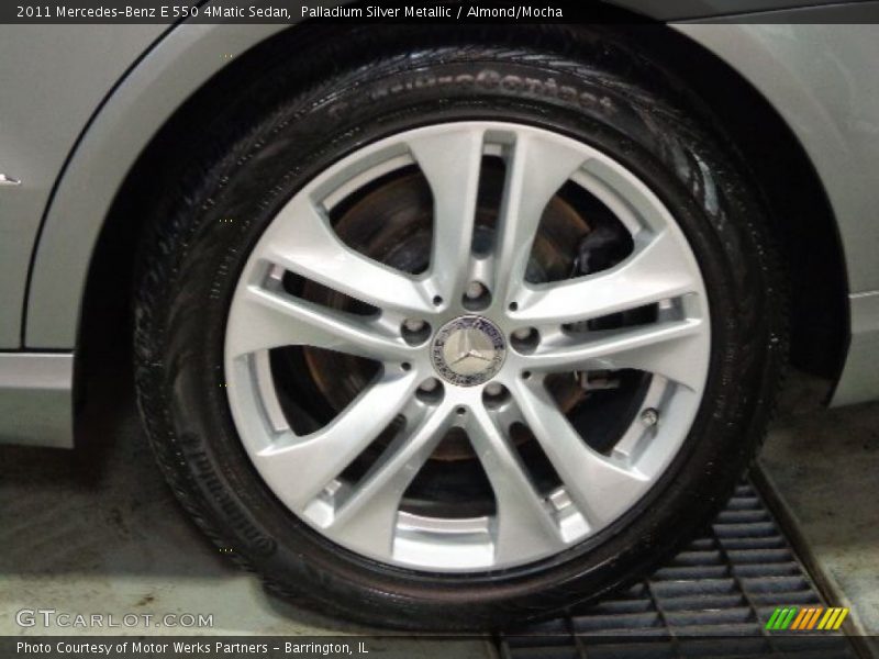 Palladium Silver Metallic / Almond/Mocha 2011 Mercedes-Benz E 550 4Matic Sedan