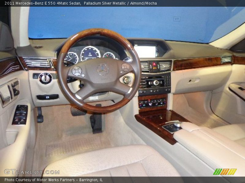 Palladium Silver Metallic / Almond/Mocha 2011 Mercedes-Benz E 550 4Matic Sedan
