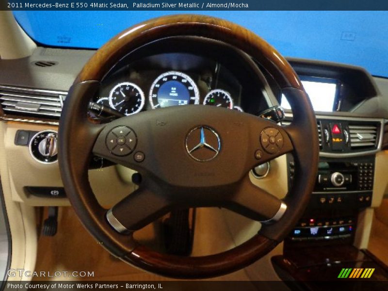 Palladium Silver Metallic / Almond/Mocha 2011 Mercedes-Benz E 550 4Matic Sedan