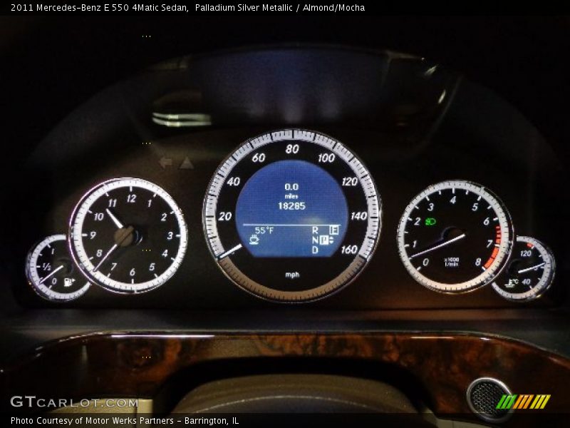 Palladium Silver Metallic / Almond/Mocha 2011 Mercedes-Benz E 550 4Matic Sedan