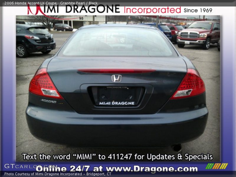 Graphite Pearl / Black 2006 Honda Accord LX Coupe