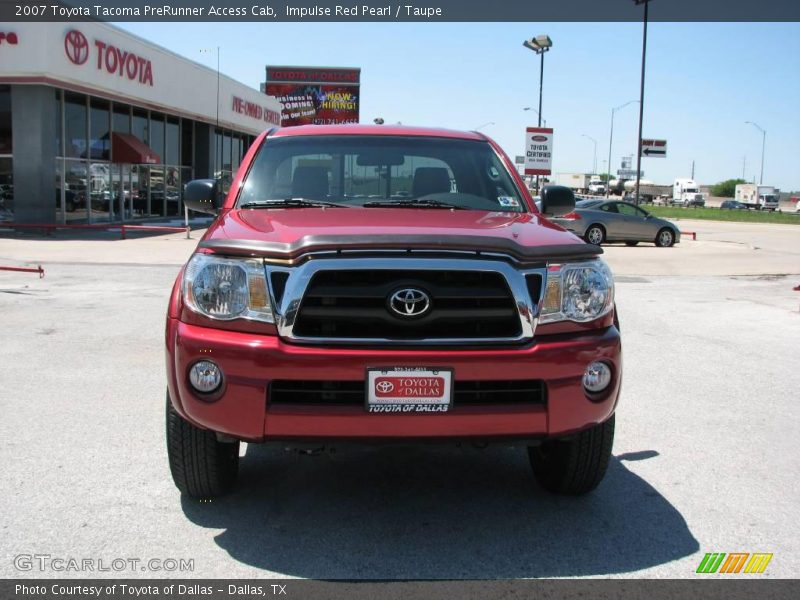 Impulse Red Pearl / Taupe 2007 Toyota Tacoma PreRunner Access Cab