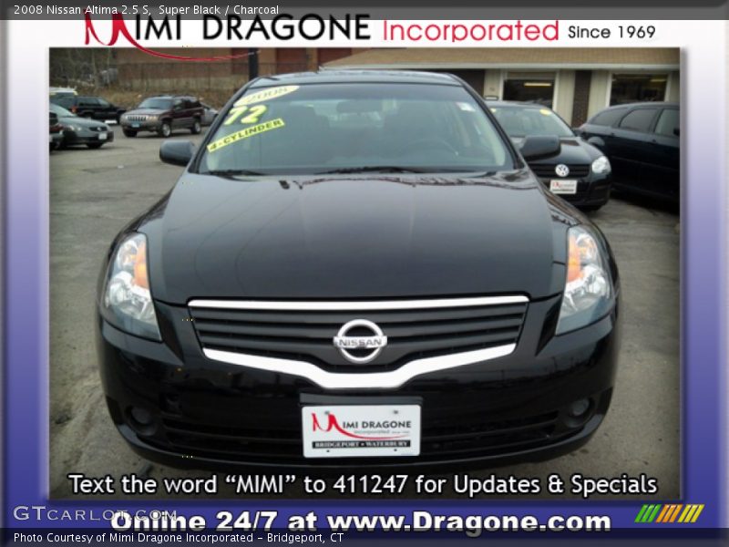 Super Black / Charcoal 2008 Nissan Altima 2.5 S