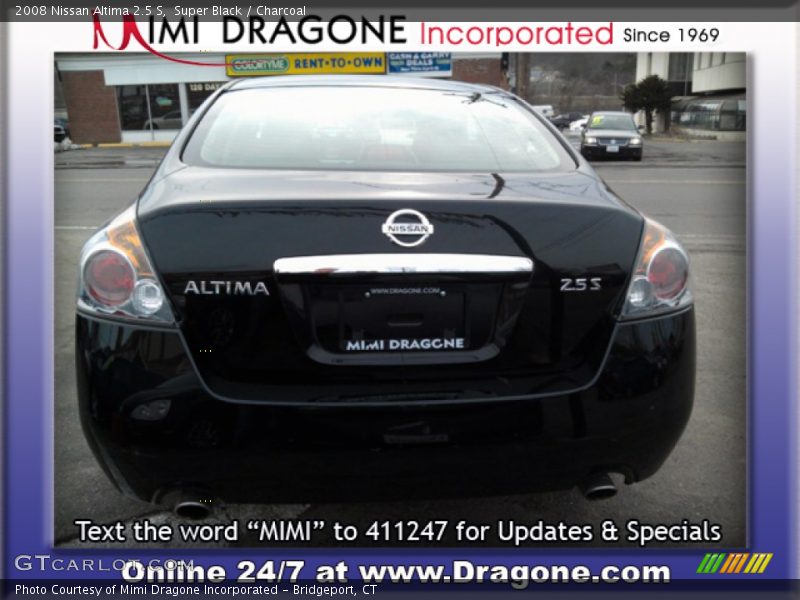 Super Black / Charcoal 2008 Nissan Altima 2.5 S