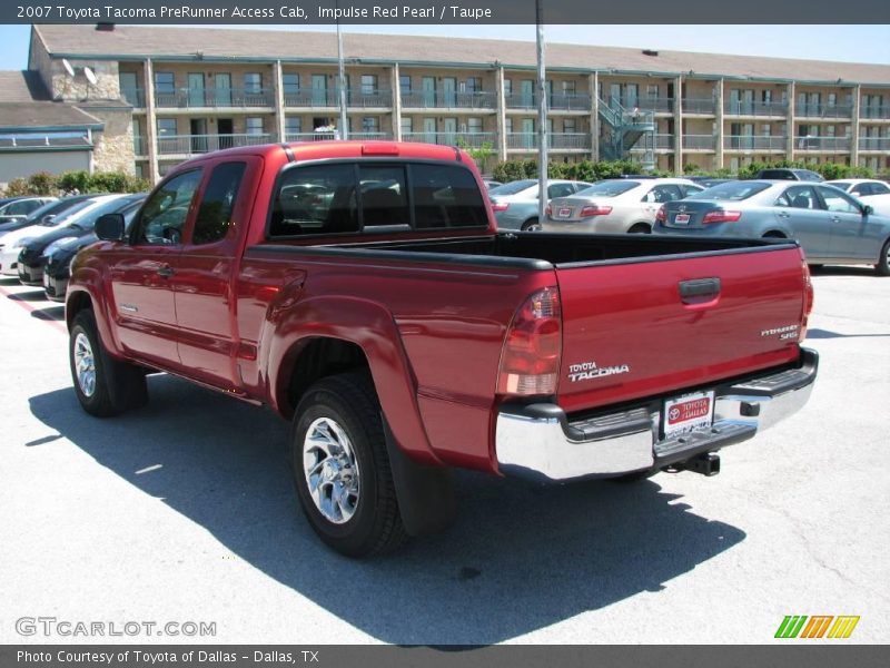 Impulse Red Pearl / Taupe 2007 Toyota Tacoma PreRunner Access Cab