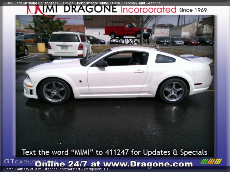 Performance White / Dark Charcoal/Light Graphite 2006 Ford Mustang Roush Stage 1 Coupe