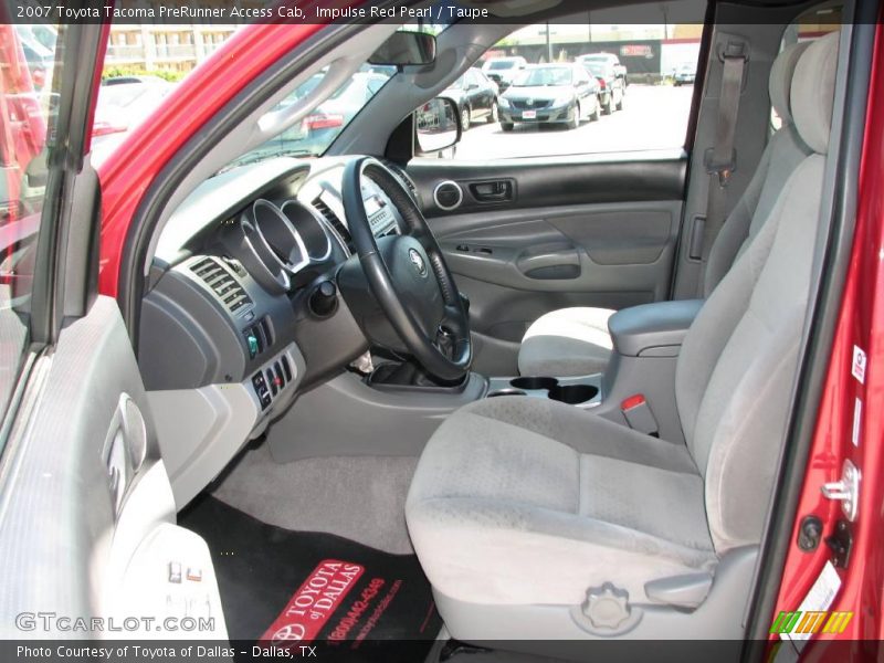 Impulse Red Pearl / Taupe 2007 Toyota Tacoma PreRunner Access Cab