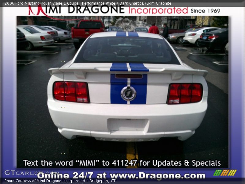 Performance White / Dark Charcoal/Light Graphite 2006 Ford Mustang Roush Stage 1 Coupe