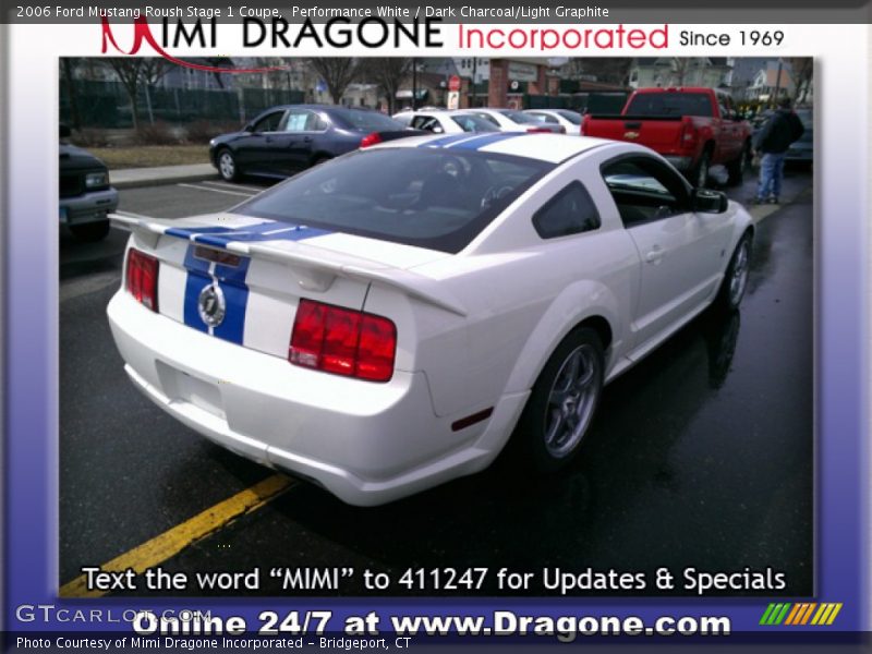 Performance White / Dark Charcoal/Light Graphite 2006 Ford Mustang Roush Stage 1 Coupe