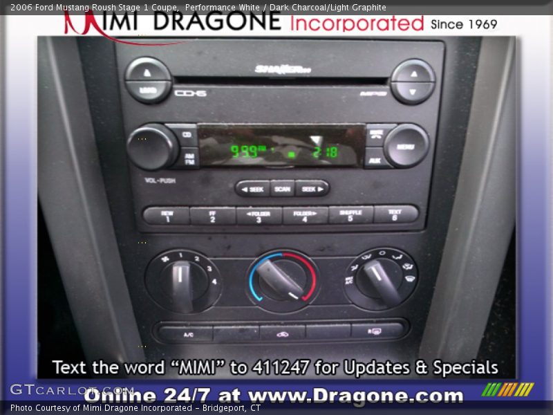 Performance White / Dark Charcoal/Light Graphite 2006 Ford Mustang Roush Stage 1 Coupe