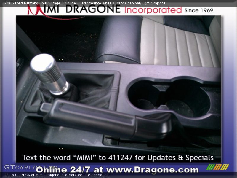 Performance White / Dark Charcoal/Light Graphite 2006 Ford Mustang Roush Stage 1 Coupe