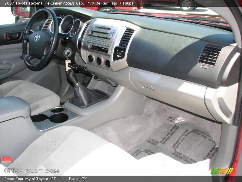 Impulse Red Pearl / Taupe 2007 Toyota Tacoma PreRunner Access Cab