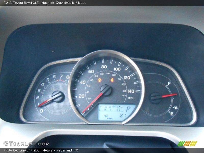 Magnetic Gray Metallic / Black 2013 Toyota RAV4 XLE