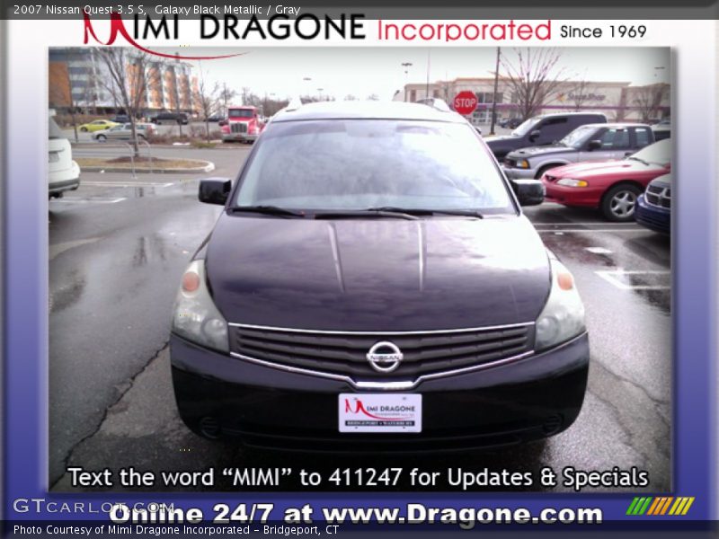 Galaxy Black Metallic / Gray 2007 Nissan Quest 3.5 S