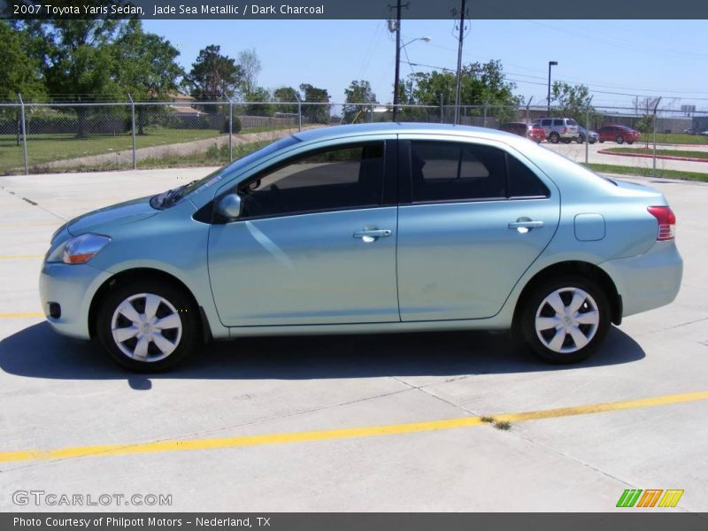 Jade Sea Metallic / Dark Charcoal 2007 Toyota Yaris Sedan