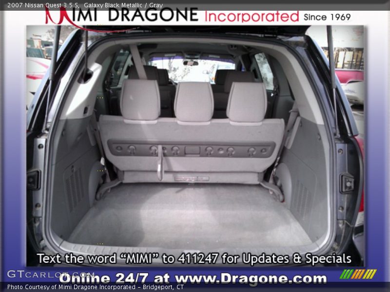 Galaxy Black Metallic / Gray 2007 Nissan Quest 3.5 S