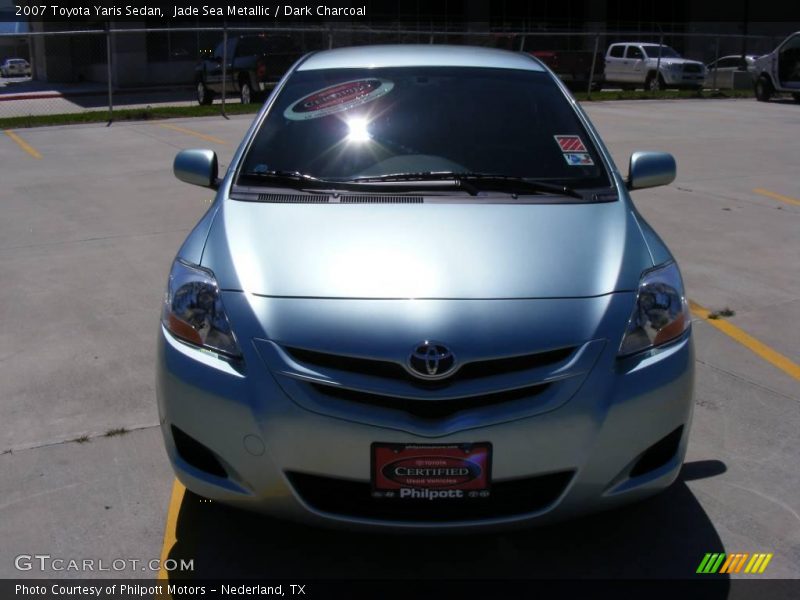 Jade Sea Metallic / Dark Charcoal 2007 Toyota Yaris Sedan