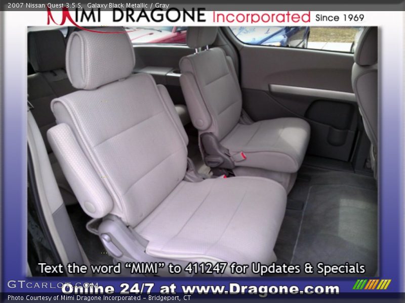 Galaxy Black Metallic / Gray 2007 Nissan Quest 3.5 S