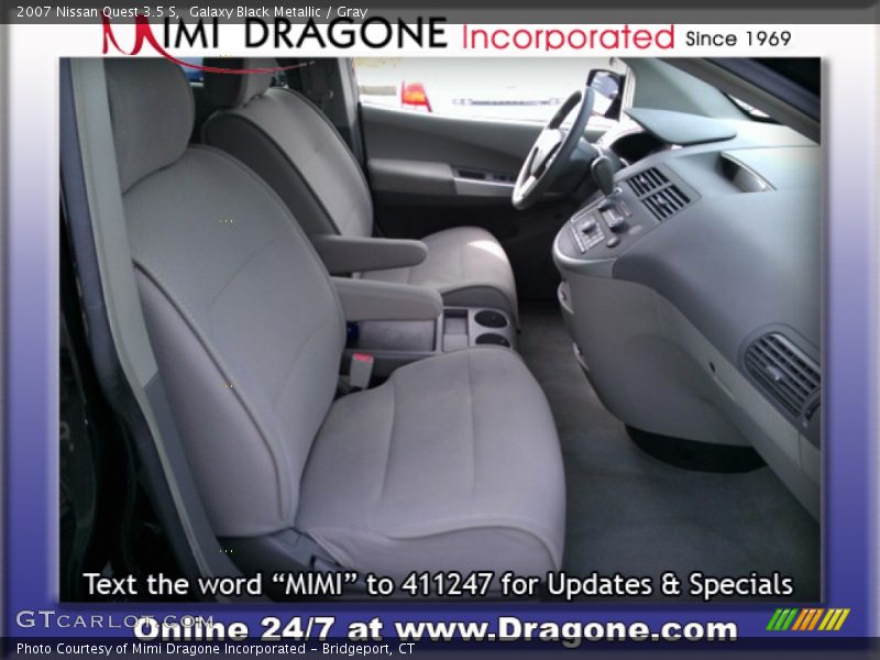 Galaxy Black Metallic / Gray 2007 Nissan Quest 3.5 S