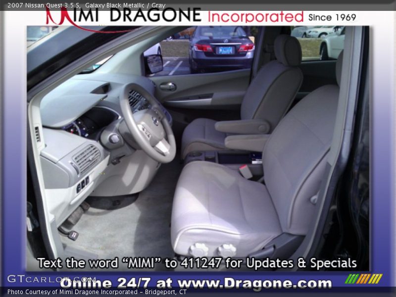 Galaxy Black Metallic / Gray 2007 Nissan Quest 3.5 S