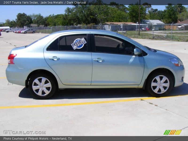 Jade Sea Metallic / Dark Charcoal 2007 Toyota Yaris Sedan
