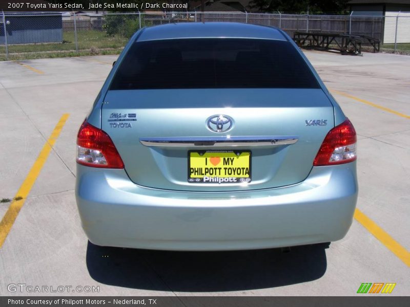 Jade Sea Metallic / Dark Charcoal 2007 Toyota Yaris Sedan