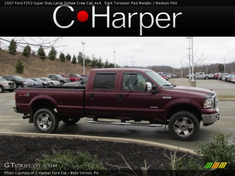 Dark Toreador Red Metallic / Medium Flint 2007 Ford F350 Super Duty Lariat Outlaw Crew Cab 4x4