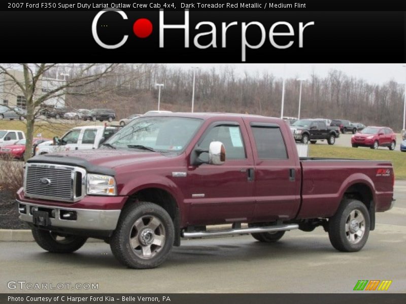 Dark Toreador Red Metallic / Medium Flint 2007 Ford F350 Super Duty Lariat Outlaw Crew Cab 4x4