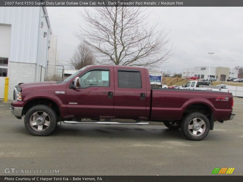 Dark Toreador Red Metallic / Medium Flint 2007 Ford F350 Super Duty Lariat Outlaw Crew Cab 4x4