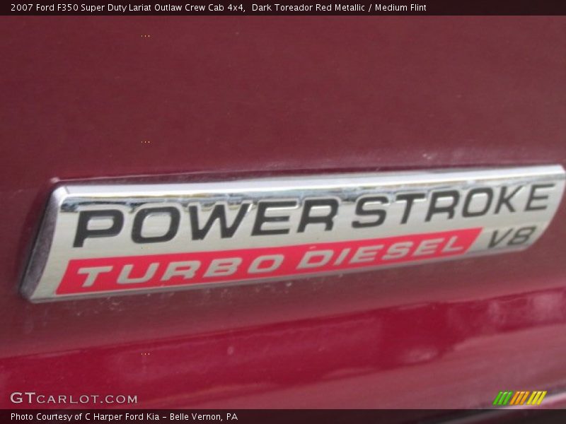 Dark Toreador Red Metallic / Medium Flint 2007 Ford F350 Super Duty Lariat Outlaw Crew Cab 4x4
