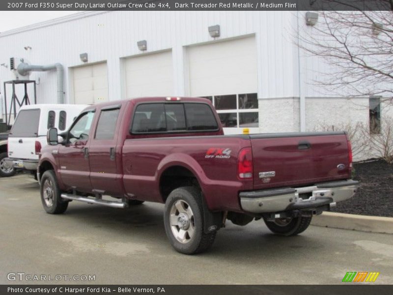 Dark Toreador Red Metallic / Medium Flint 2007 Ford F350 Super Duty Lariat Outlaw Crew Cab 4x4