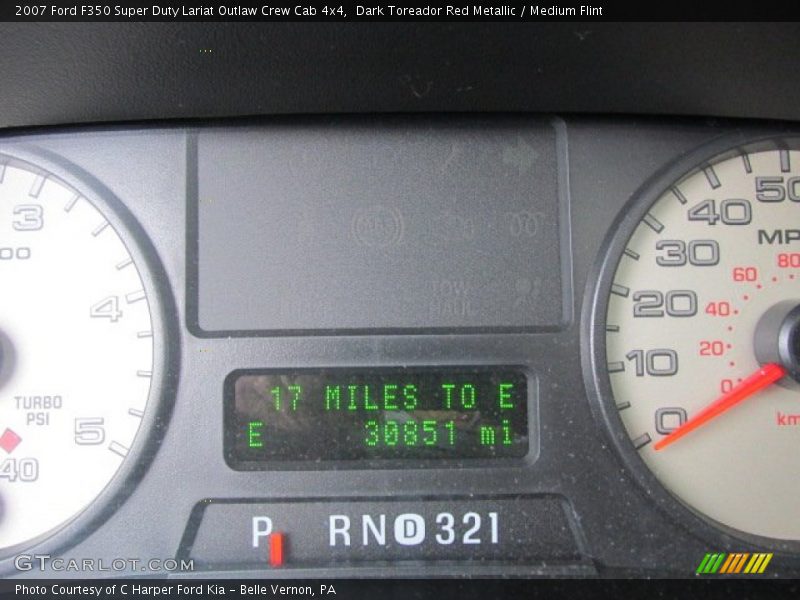 Dark Toreador Red Metallic / Medium Flint 2007 Ford F350 Super Duty Lariat Outlaw Crew Cab 4x4