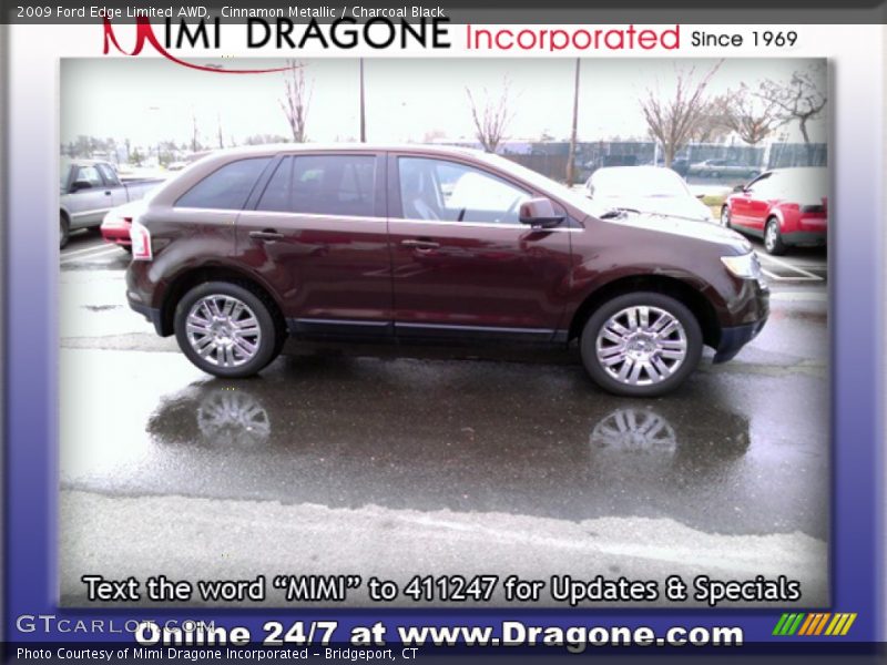Cinnamon Metallic / Charcoal Black 2009 Ford Edge Limited AWD