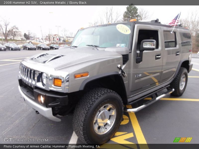 Graystone Metallic / Ebony Black 2008 Hummer H2 SUV