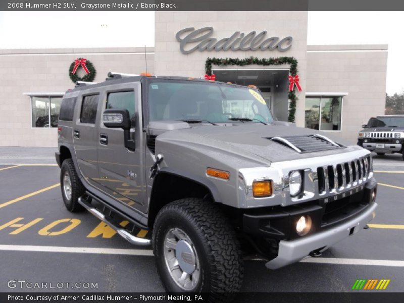 Graystone Metallic / Ebony Black 2008 Hummer H2 SUV