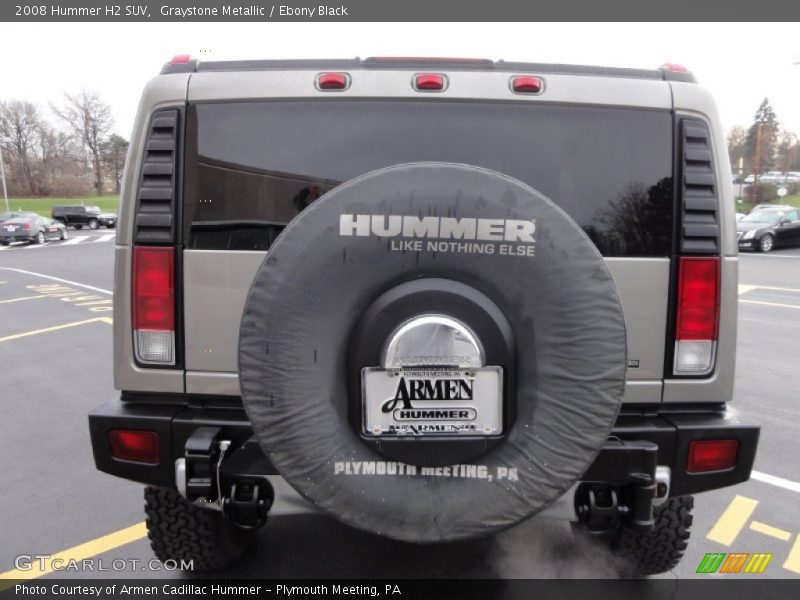 Graystone Metallic / Ebony Black 2008 Hummer H2 SUV
