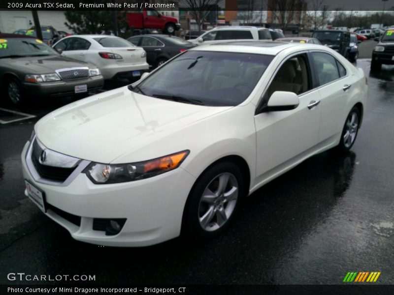 Premium White Pearl / Parchment 2009 Acura TSX Sedan