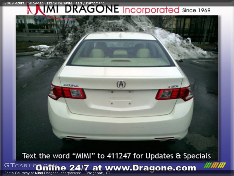 Premium White Pearl / Parchment 2009 Acura TSX Sedan
