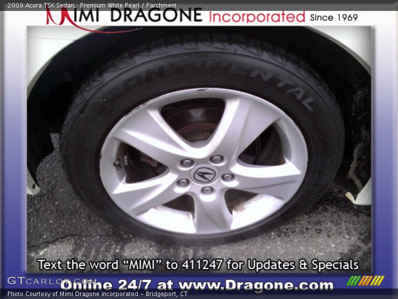 Premium White Pearl / Parchment 2009 Acura TSX Sedan