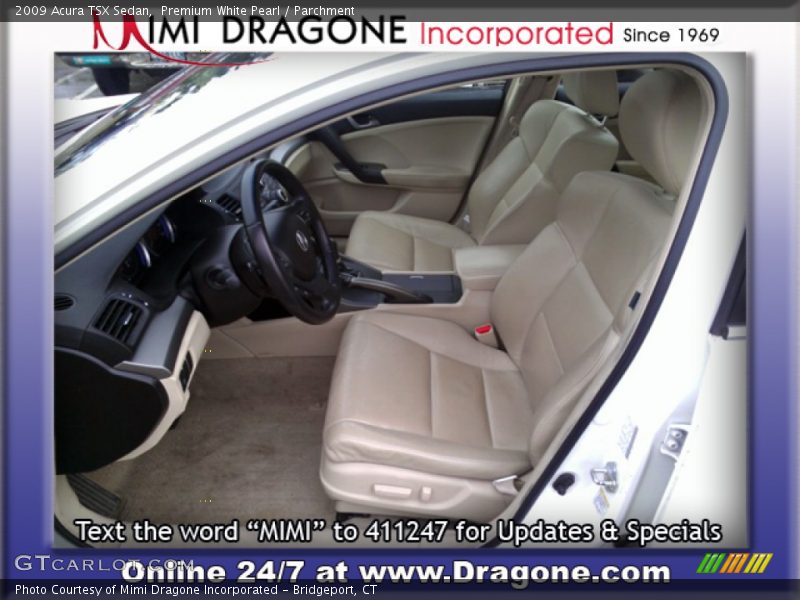 Premium White Pearl / Parchment 2009 Acura TSX Sedan