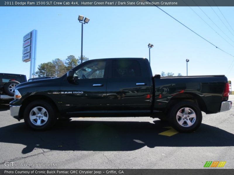 Hunter Green Pearl / Dark Slate Gray/Medium Graystone 2011 Dodge Ram 1500 SLT Crew Cab 4x4