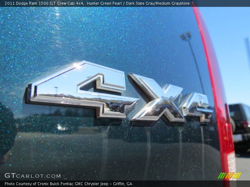 Hunter Green Pearl / Dark Slate Gray/Medium Graystone 2011 Dodge Ram 1500 SLT Crew Cab 4x4