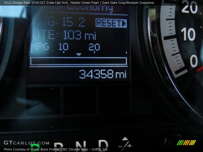 Hunter Green Pearl / Dark Slate Gray/Medium Graystone 2011 Dodge Ram 1500 SLT Crew Cab 4x4