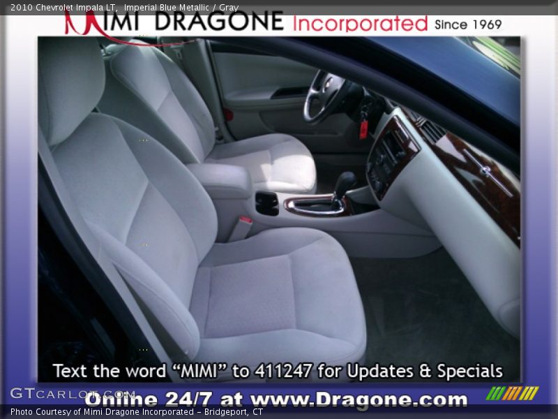 Imperial Blue Metallic / Gray 2010 Chevrolet Impala LT