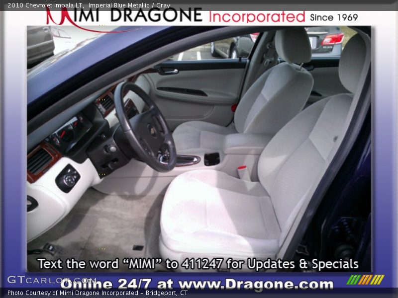 Imperial Blue Metallic / Gray 2010 Chevrolet Impala LT