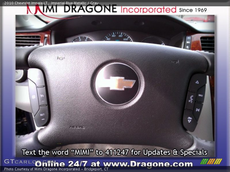 Imperial Blue Metallic / Gray 2010 Chevrolet Impala LT